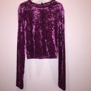 H&M Velvet Crop Top